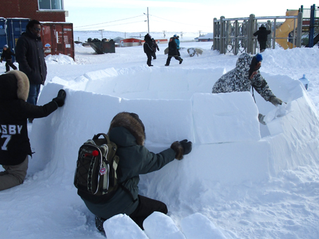 Igloo building experiments