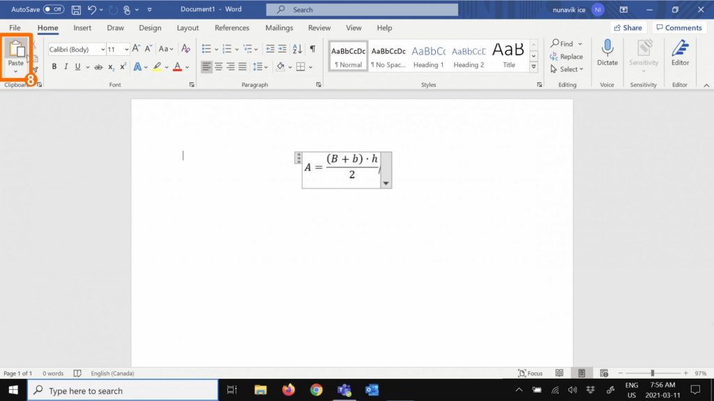 math input panel - How to enter bra-ket notation in MS OneNote